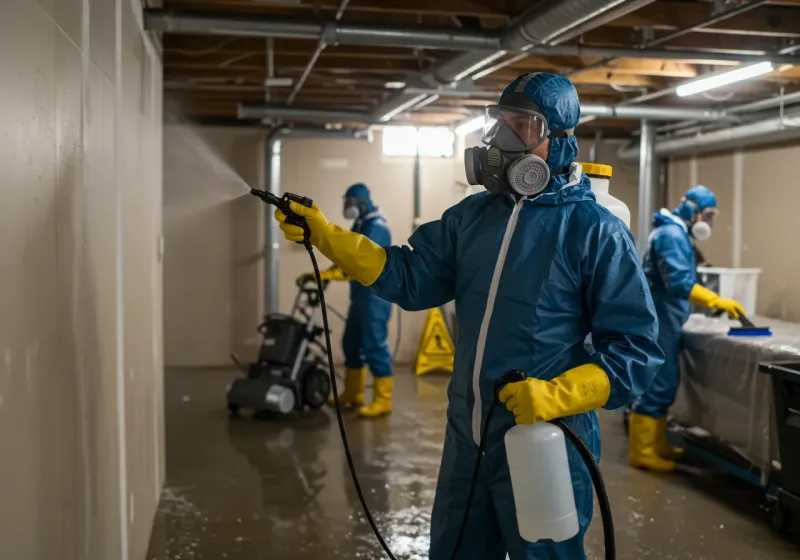 Basement Sanitization and Antimicrobial Treatment process in Sussex, WI